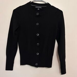 Banana Republic Merino Wool Black Button-Up Cardigan